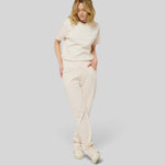 Le Jyns beige coton, pantalon unisexe coupe droite en coton biologique – vue 9