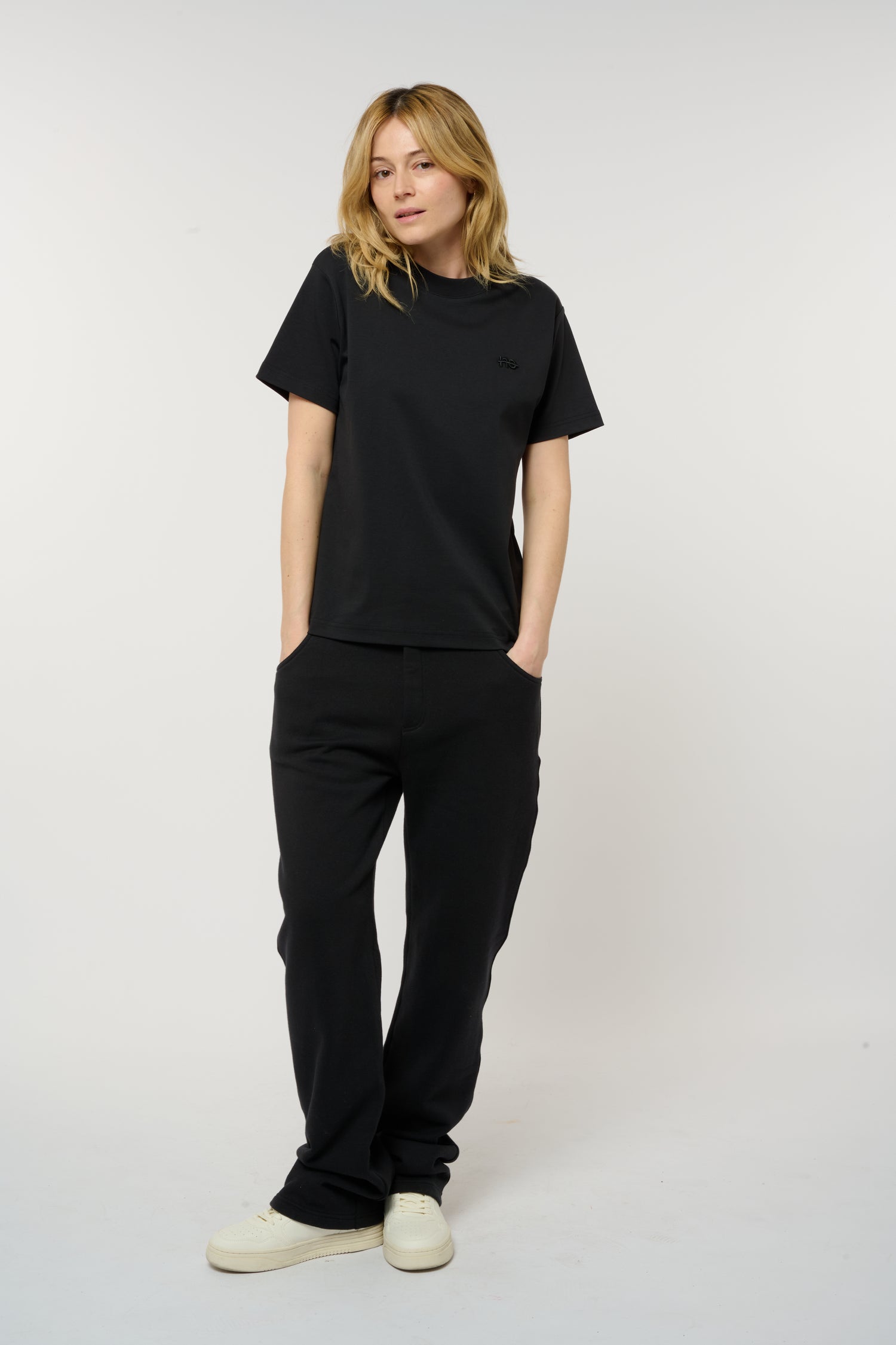 Le Jyns bleu nuit, pantalon unisexe coupe droite en coton biologique – vue 9