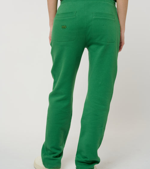 Le Jyns vert émeraude, pantalon unisexe coupe droite en coton biologique – vue 4