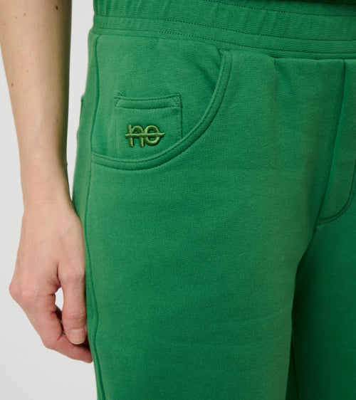Le Jyns vert émeraude, pantalon unisexe coupe droite en coton biologique – vue 5