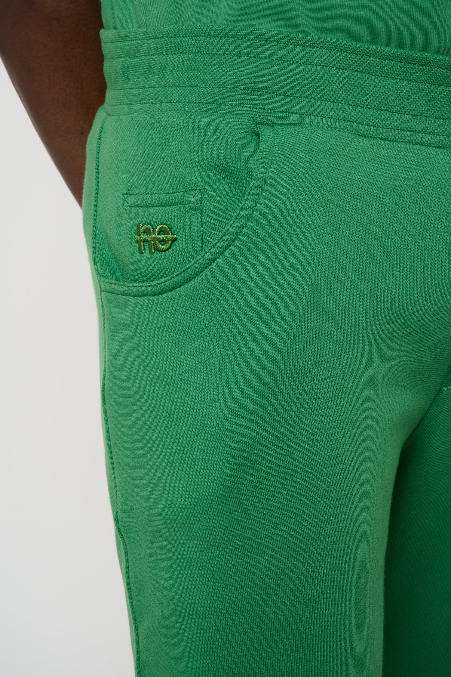 Le Jyns vert émeraude, pantalon unisexe coupe droite en coton biologique – vue 6