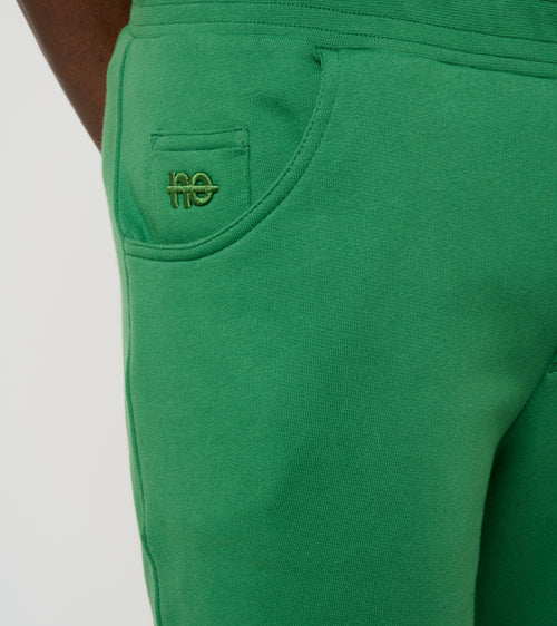 Le Jyns vert émeraude, pantalon unisexe coupe droite en coton biologique – vue 6