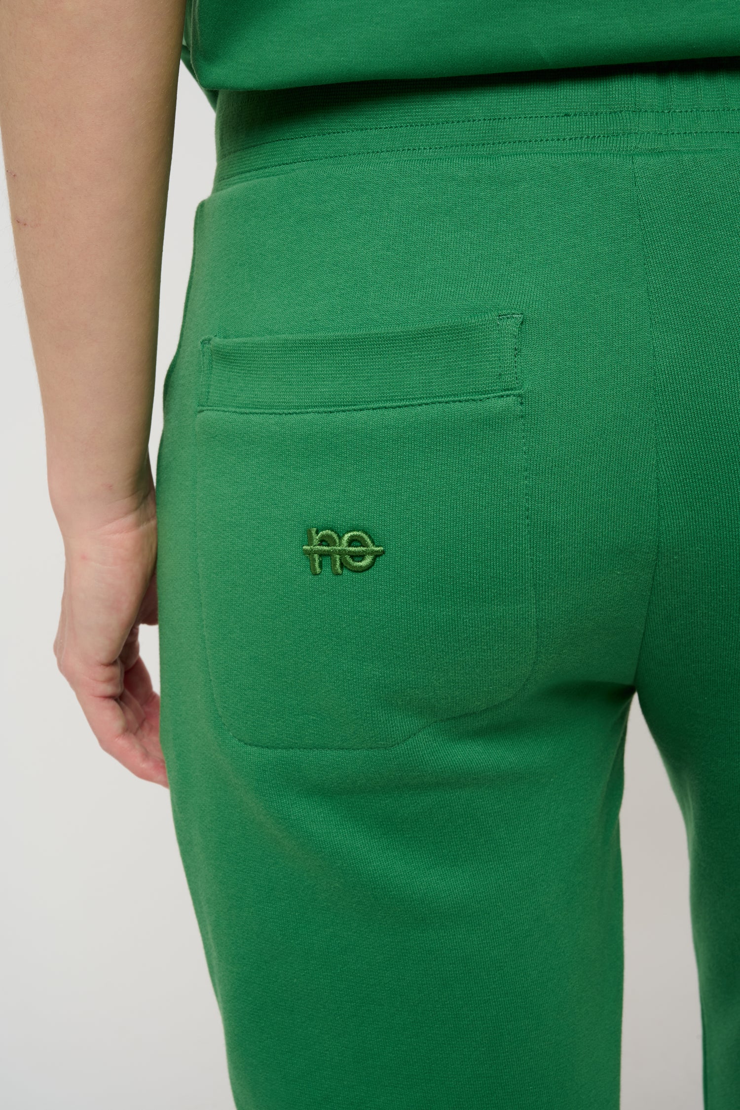 Le Jyns vert émeraude, pantalon unisexe coupe droite en coton biologique – vue 7