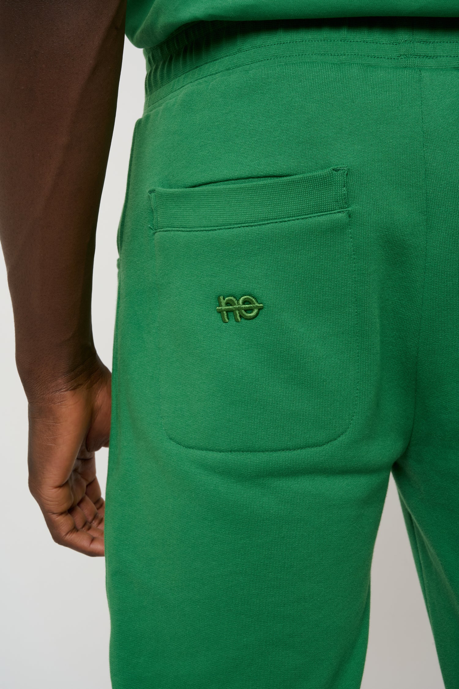 Le Jyns vert émeraude, pantalon unisexe coupe droite en coton biologique – vue 8