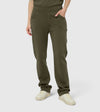 Le Jyns vert kaki, pantalon unisexe coupe droite en coton biologique – vue 1