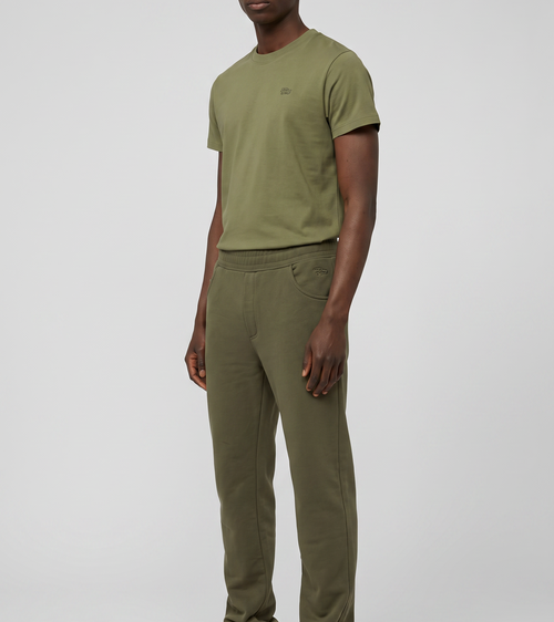 Le Jyns vert kaki, pantalon unisexe coupe droite en coton biologique – vue 2
