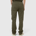 Le Jyns vert kaki, pantalon unisexe coupe droite en coton biologique – vue 3
