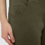 Le Jyns vert kaki, pantalon unisexe coupe droite en coton biologique – vue 4