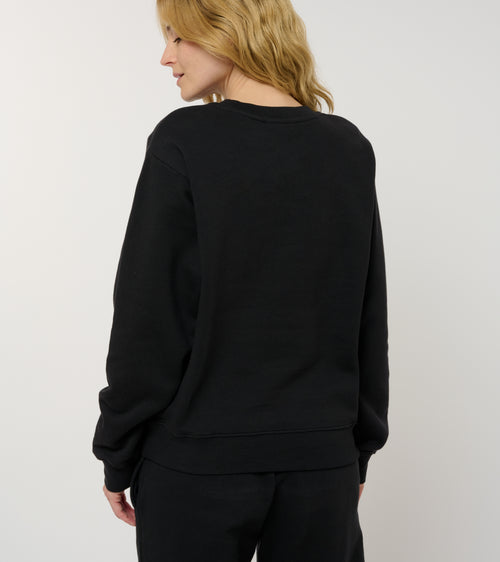 Le Sweaty bleu nuit, sweat unisexe sans capuche en coton biologique – vue 6