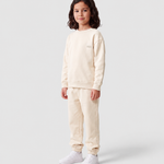 Le Sweaty enfant beige coton, sweat enfant sans capuche en coton biologique – vue 4