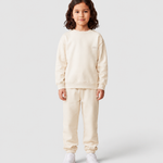 Le Sweaty enfant beige coton, sweat enfant sans capuche en coton biologique – vue 5