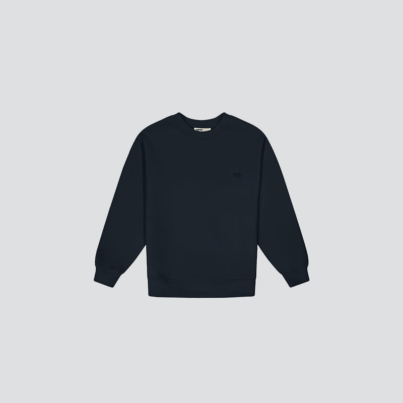 Le Sweaty enfant bleu nuit, sweat enfant sans capuche en coton biologique – vue 1