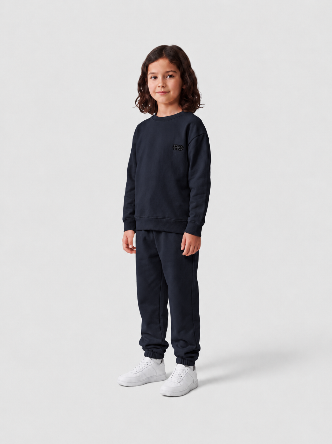 Le Sweaty enfant bleu nuit, sweat enfant sans capuche en coton biologique – vue 10
