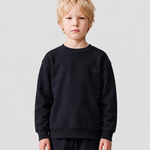Le Sweaty enfant bleu nuit, sweat enfant sans capuche en coton biologique – vue 3