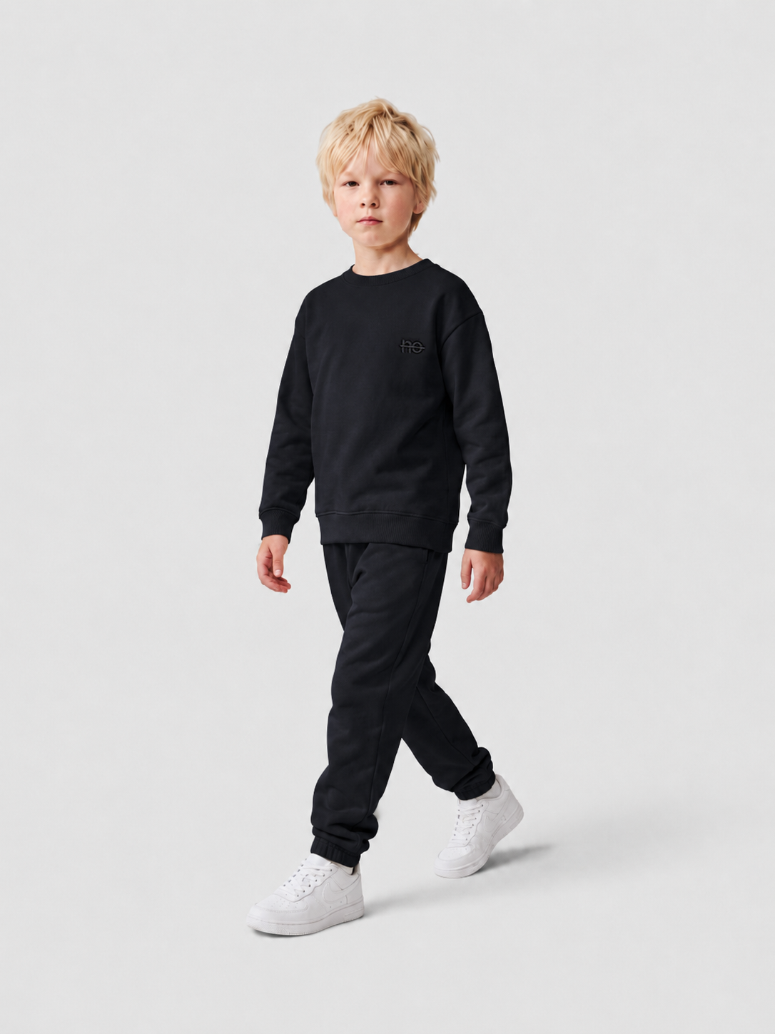 Le Sweaty enfant bleu nuit, sweat enfant sans capuche en coton biologique – vue 7