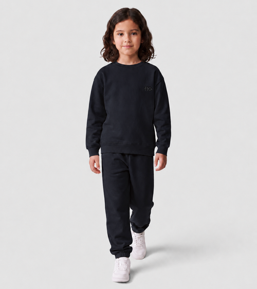 Le Sweaty enfant bleu nuit, sweat enfant sans capuche en coton biologique – vue 8