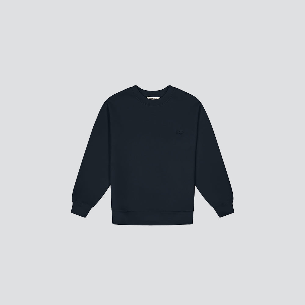 Sweaty + Flowy enfant bleu nuit, ensemble sweat et jogging enfant en coton biologique – vue 5