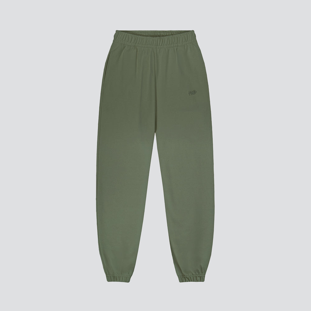 Sweaty + Flowy enfant vert kaki, ensemble sweat et jogging enfant en coton biologique – vue 6
