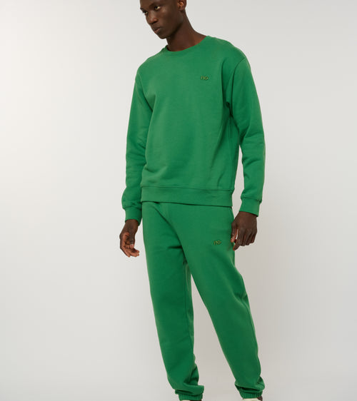 Le Sweaty vert émeraude, sweat unisexe sans capuche en coton biologique – vue 10