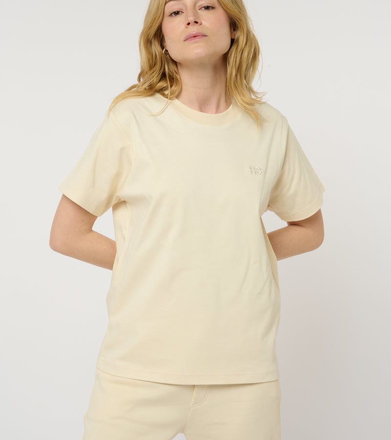 Le ty-shirt O - beige coton