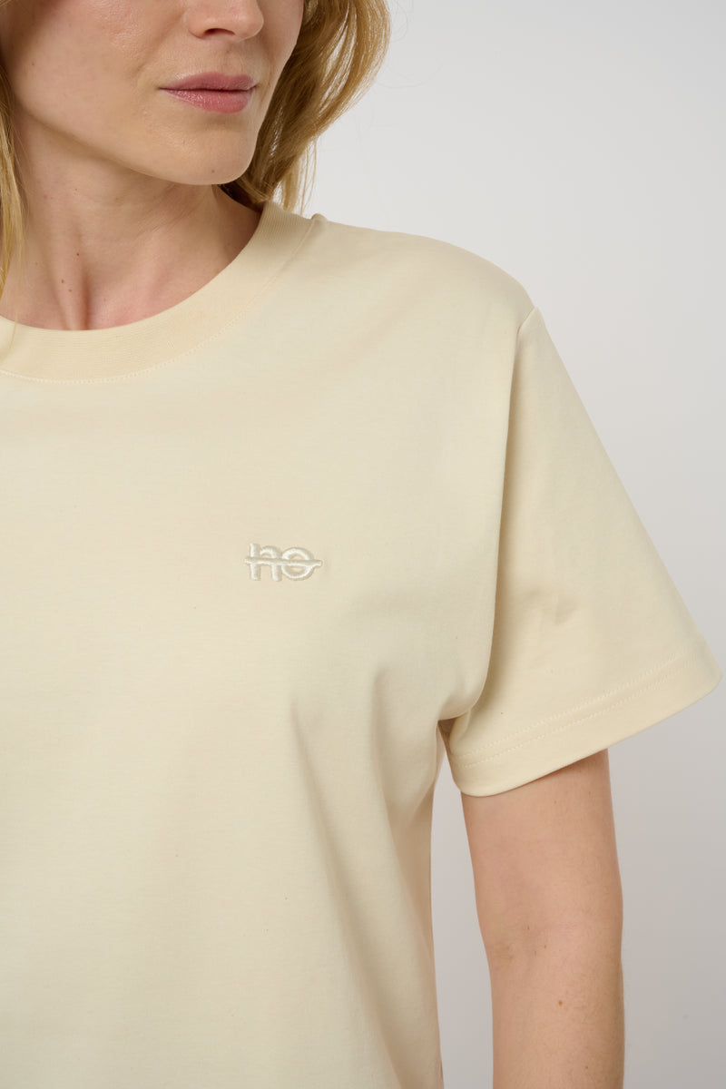 Le ty-shirt O - beige coton