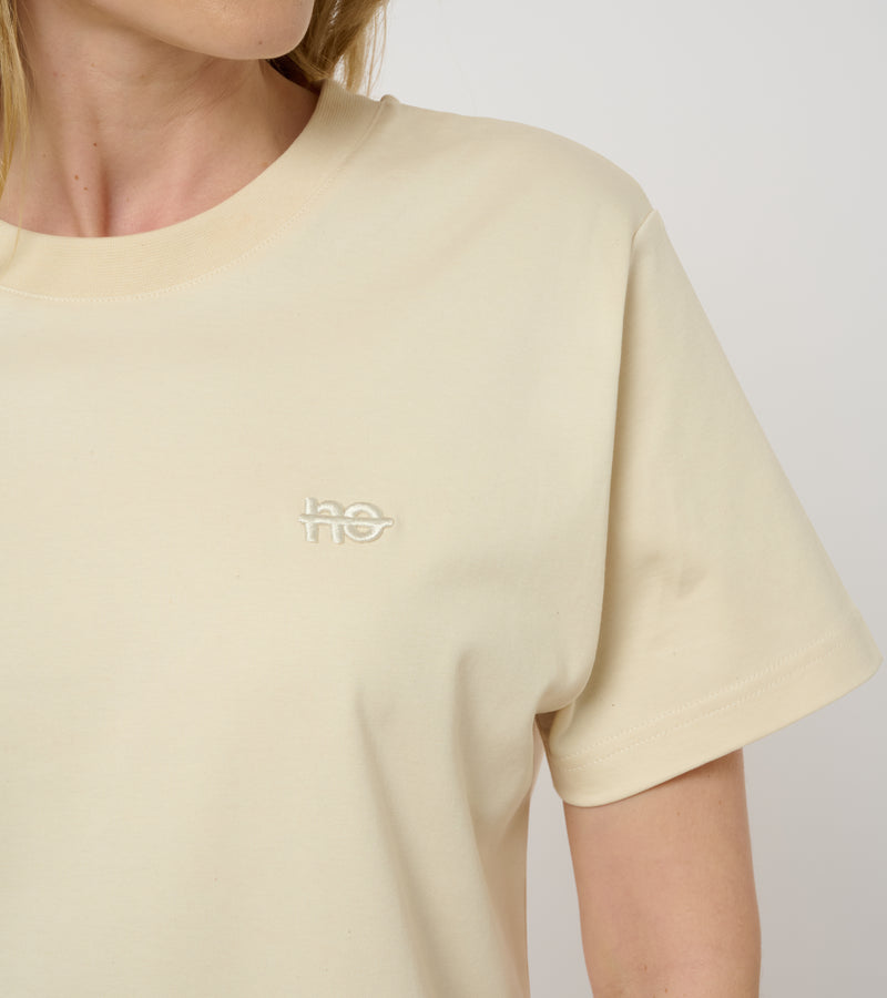 Le ty-shirt O - beige coton