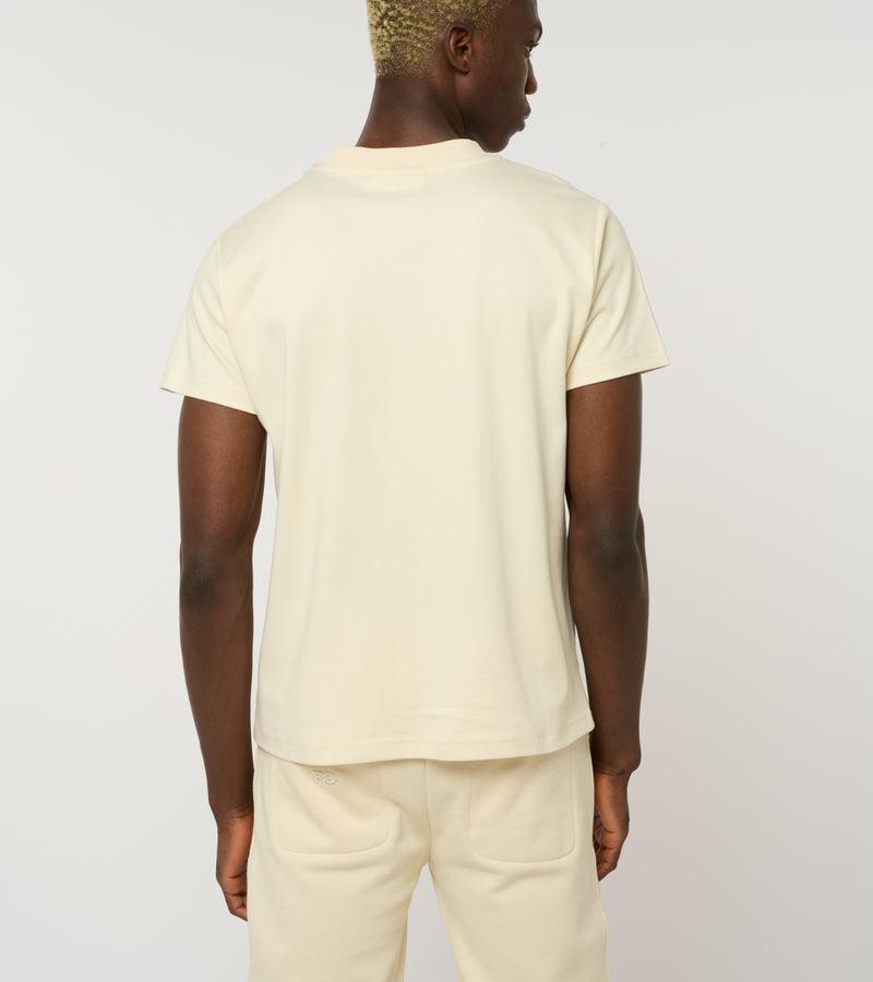 Le ty-shirt O - beige coton