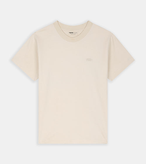 Le ty-shirt O - beige coton