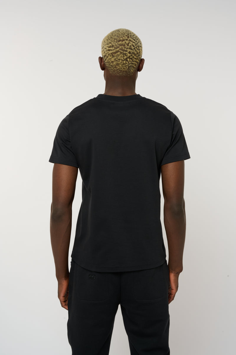 Le ty-shirt O - t-shirt unisexe coton bio - coloris bleu nuit - détail