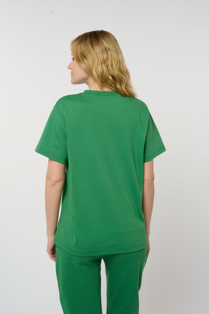Le ty-shirt o - t-shirt unisexe coloris vert émeraude - nogender