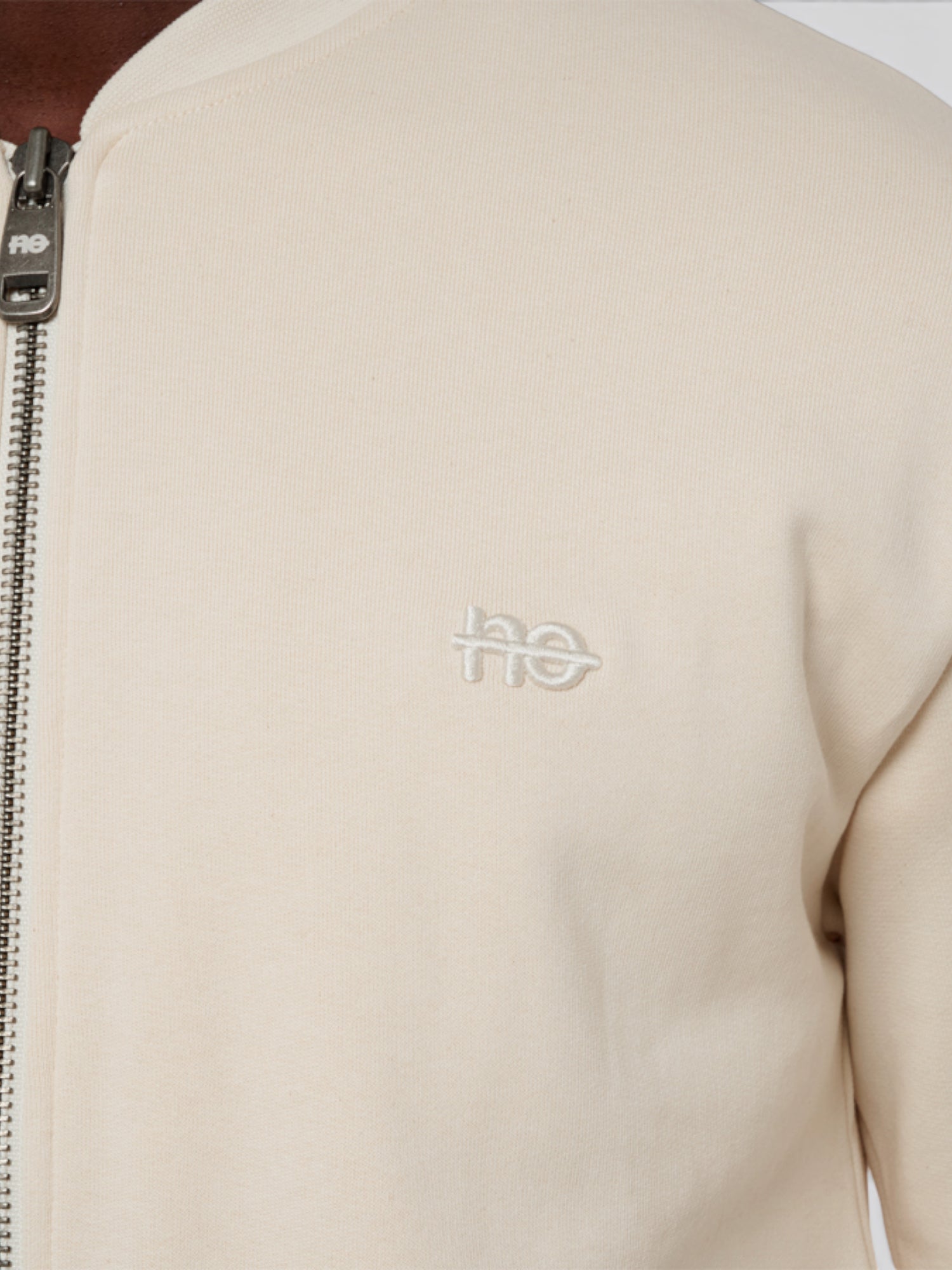 La Teddy beige coton, veste teddy unisexe zippée en coton biologique – vue 5