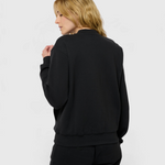 La Teddy bleu nuit, veste teddy unisexe zippée en coton biologique – vue 3