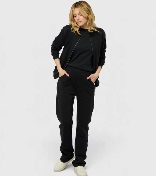 La Teddy bleu nuit, veste teddy unisexe zippée en coton biologique – vue 8