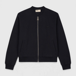 La Teddy bleu nuit, veste teddy unisexe zippée en coton biologique – vue 9