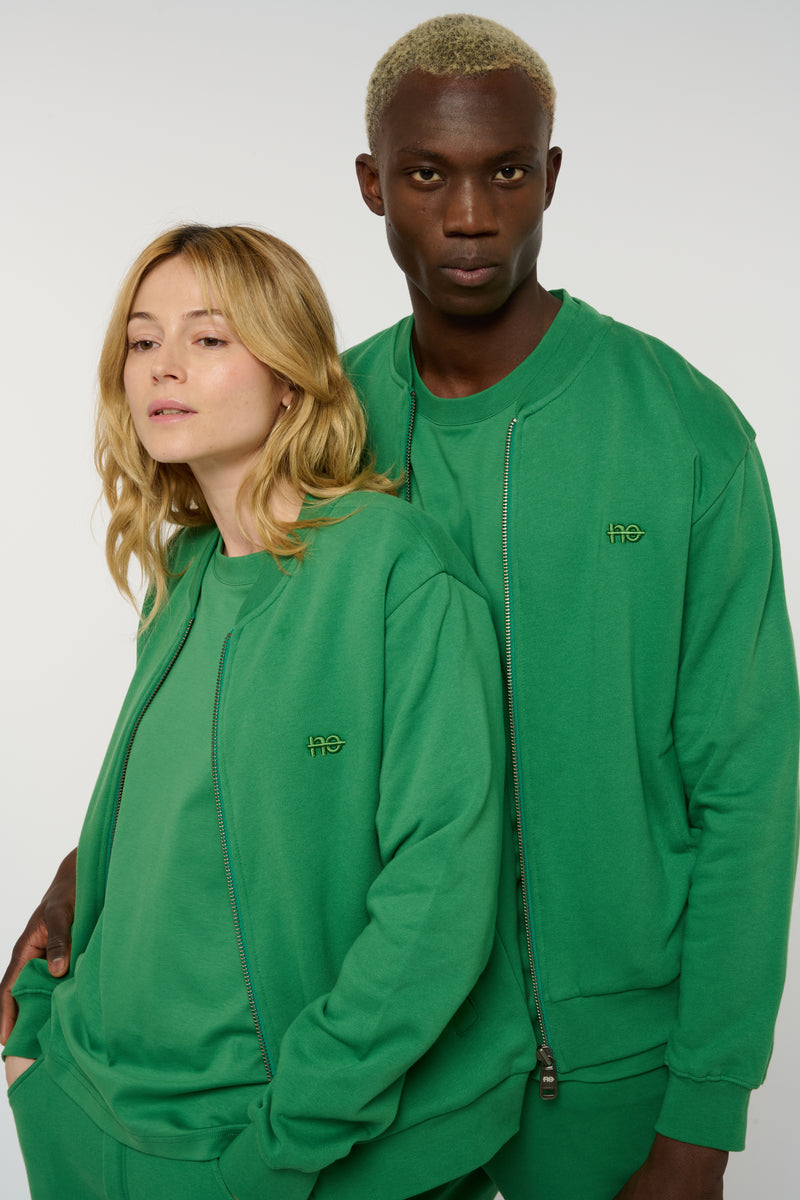 La teddy - veste unisexe coloris vert émeraude - nogender