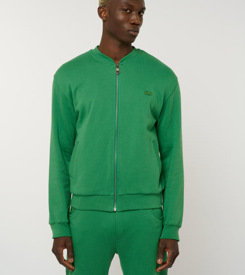 La Teddy vert émeraude, veste teddy unisexe zippée en coton biologique – vue 6