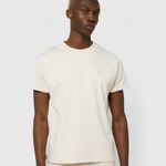 Le Ty-shirt O beige coton, T-shirt unisexe col rond en coton biologique – vue 1