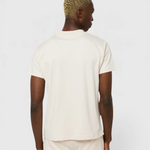 Le Ty-shirt O beige coton, T-shirt unisexe col rond en coton biologique – vue 5