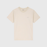 Le Ty-shirt O beige coton, T-shirt unisexe col rond en coton biologique – vue 8