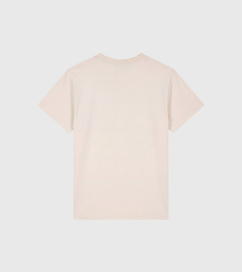 Le Ty-shirt O beige coton, T-shirt unisexe col rond en coton biologique – vue 9