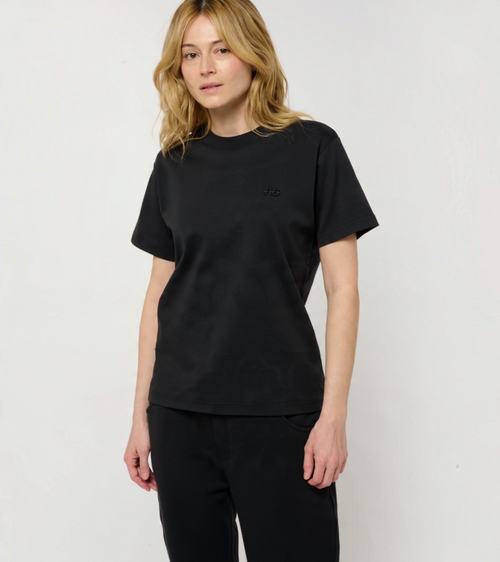 Le Ty-shirt O bleu nuit, T-shirt unisexe col rond en coton biologique – vue 1