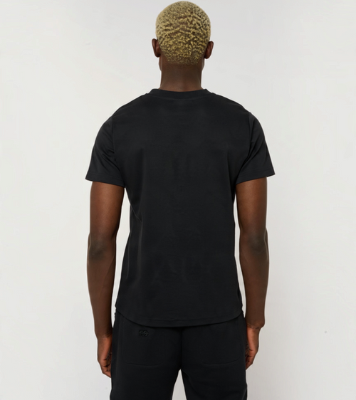 Le Ty-shirt O bleu nuit, T-shirt unisexe col rond en coton biologique – vue 3