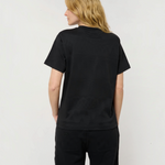 Le Ty-shirt O bleu nuit, T-shirt unisexe col rond en coton biologique – vue 4