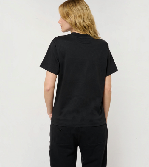 Le Ty-shirt O bleu nuit, T-shirt unisexe col rond en coton biologique – vue 4