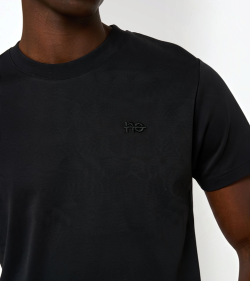 Le Ty-shirt O bleu nuit, T-shirt unisexe col rond en coton biologique – vue 5