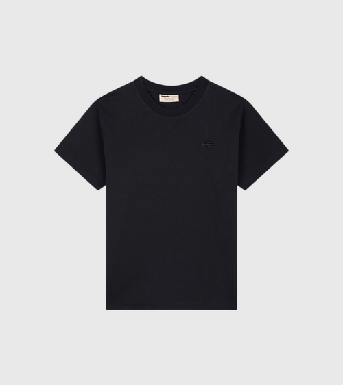 Le Ty-shirt O bleu nuit, T-shirt unisexe col rond en coton biologique – vue 6