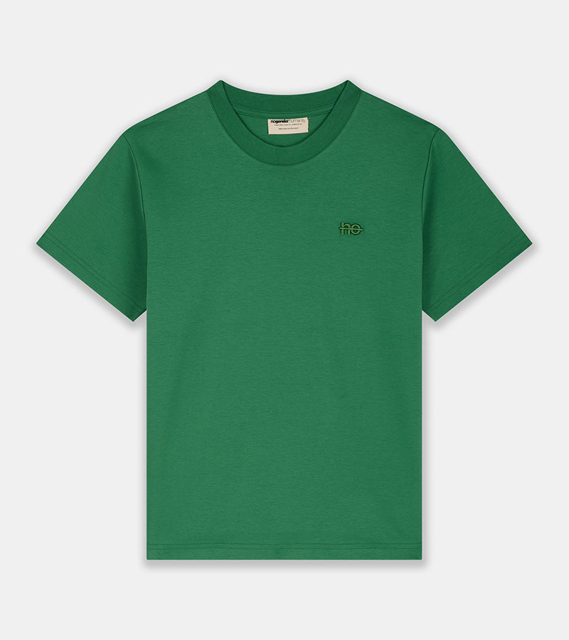 Le Ty-shirt O vert émeraude, T-shirt unisexe col rond en coton biologique – vue 7