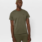 Le Ty-shirt O vert kaki, T-shirt unisexe col rond en coton biologique – vue 1
