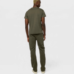 Le Ty-shirt O vert kaki, T-shirt unisexe col rond en coton biologique – vue 4