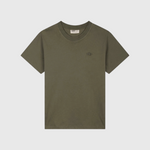Le Ty-shirt O vert kaki, T-shirt unisexe col rond en coton biologique – vue 7